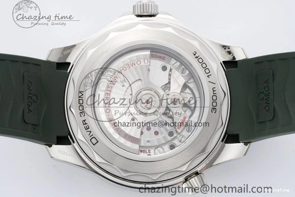 0316 Seamaster Diver 300M ZF 1:1 Best Edition Green Ceramic Green Dial on Green Rubber Strap A TravelReady 7823